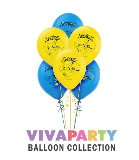 Pikachu Latex Balloons 12 Inch Pack of 6 – Viva Party