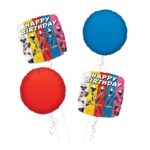 Power Rangers Happy Birthday Balloon Bouquet 4pc – Viva Party