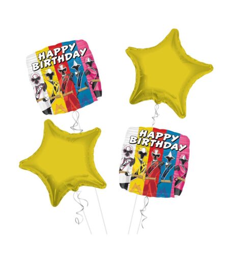 Power Rangers Happy Birthday Balloon Bouquet 4pc – Viva Party