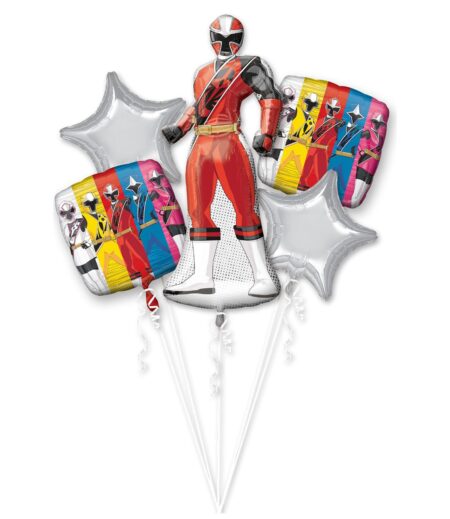 Power Rangers Ninja Steel Foil Bouquet of Balloons - 5pcs – Viva Party