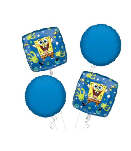 Spongebob Happy Birthday Balloon Bouquet 4pc – Viva Party