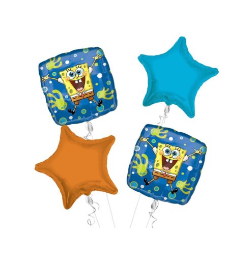 Spongebob Happy Birthday Balloon Bouquet 4pc – Viva Party