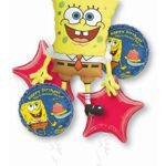 SpongeBob Foil Bouquet of Balloons 5pcss – Viva Party