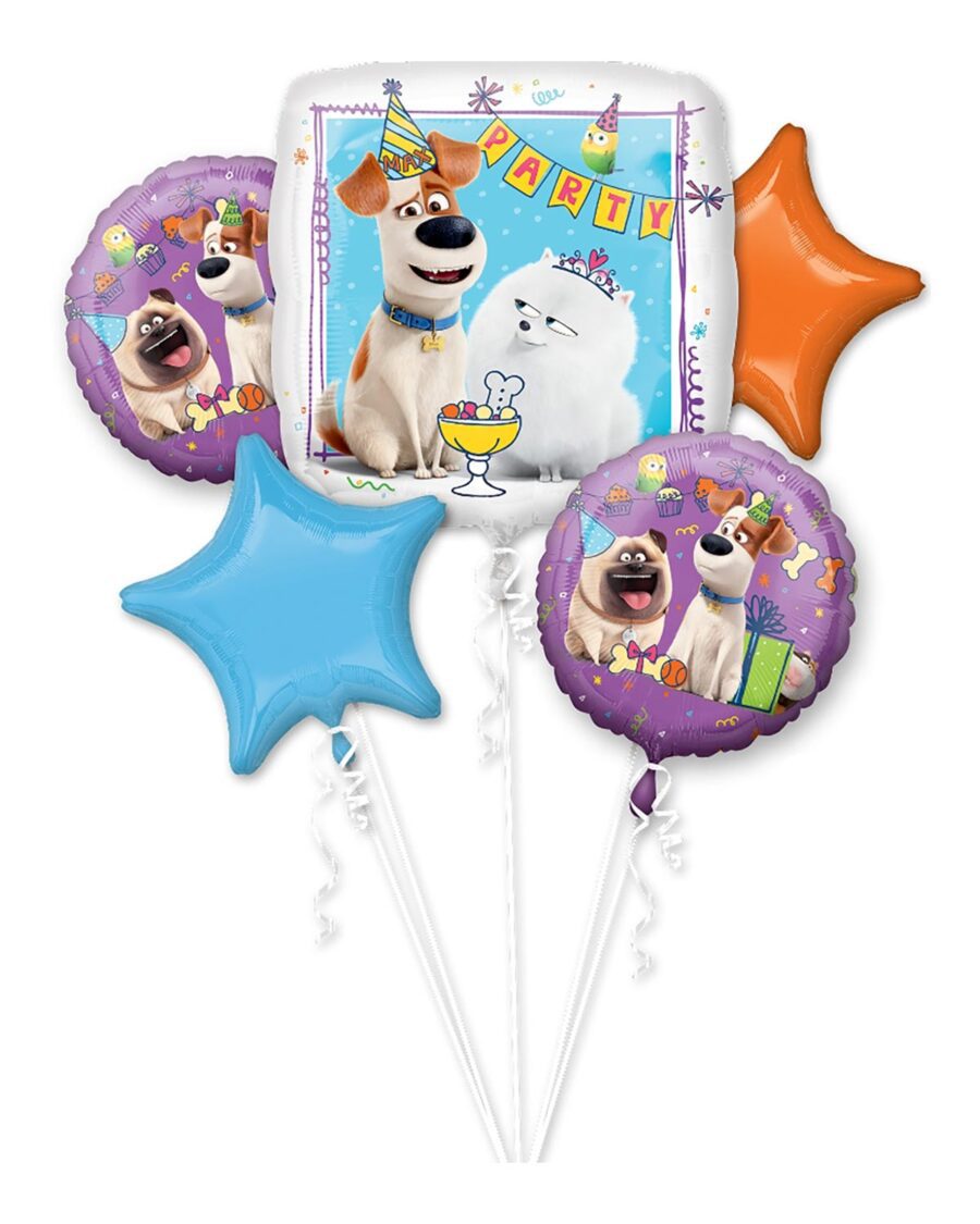 Mickey Mouse Happy Birthday Foil Bouquet of Balloons - 5pcs - Image 1