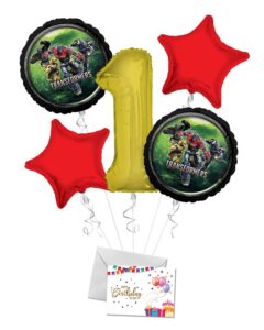 Transformers, Happy Birthday Balloon Bouquet (5 Balloons) – Viva Party