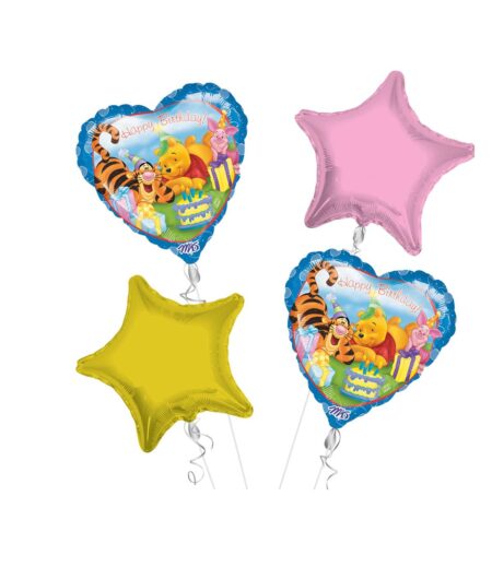 Winnie the Pooh Happy Birthday Balloon Bouquet 4pc – Viva Party