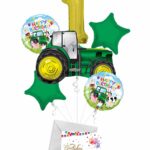 Tractor Theme, Farm Theme, Birthday Barnyard, Happy Birthday Balloon Bouquet (6 Balloons) – Viva Party