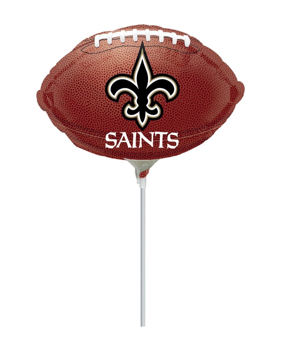 NFL New Orleans Saints Football Mini Shape Balloon 11 Inch - Image 1