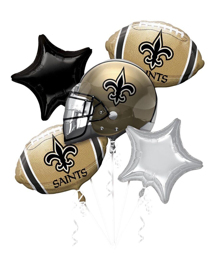 NFL New Orleans Saints Standard Balloon Bouquet - Image 1