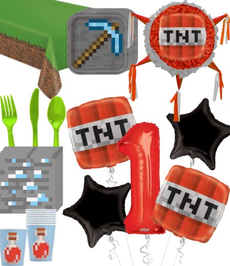 Minecraft Deluxe Birthday Party Package for 8 Guests – Viva Party