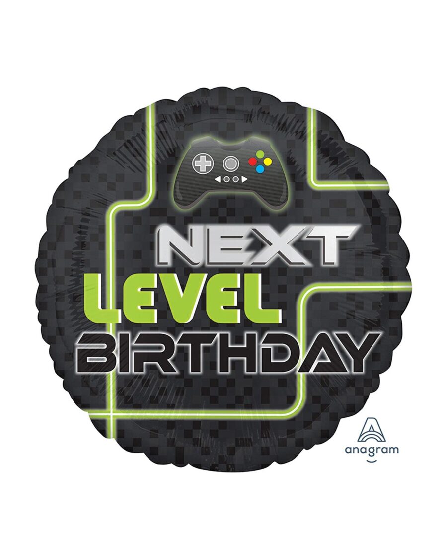 Level Up Next Level Birthday Foil Balloon 18 Inch - Image 1