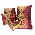 5 pc Burgundy and Gold Quinceanera Pillow Set - Elegant Mis 15 Anos Celebration Essentials – Viva Party