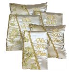 5 Pc Champagne and Silver Quinceanera Pillow Set - Elegant Mis 15 Anos Celebration Essentials – Viva Party