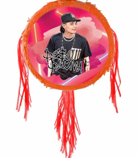 Extra Large 24 Inch Diameter Peso Pluma Drum Pinata, Personalized Peso Pluma Theme Pinata, Custom Pinata, Birthday Party, Pinata Gift, Whack Pinata – Viva Party