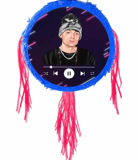 Extra Large 24 Inch Diameter Peso Pluma Drum Pinata, Personalized Peso Pluma Theme Pinata, Custom Pinata, Birthday Party, Pinata Gift, Whack Pinata – Viva Party