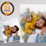 Watercolor Painting, Custom Digital Painting, Personalized Gift, Graphic Edit , Portrait From photo, Birthday Gift, Photo Gifts – Viva Party