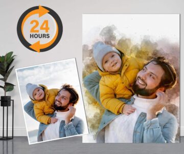 Watercolor Painting, Custom Digital Painting, Personalized Gift, Graphic Edit , Portrait From photo, Birthday Gift, Photo Gifts – Viva Party