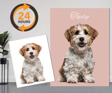 Custom Pet Portraits Using Pet Photo Personalized Digital Dog Portraits Cat Portraits Custom Dog Portraits Custom Pet Art Pet Drawing – Viva Party