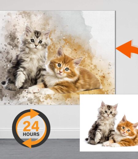 Custom Watercolor Pet Portraits Using Pet Photo Personalized Digital Dog Portraits Cat Portraits Custom Dog Portraits Custom Pet Art – Viva Party