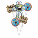 Dad you are Awesome, Buzz Lightyear Father Balloon Bouquet 5 Pack – Viva Party