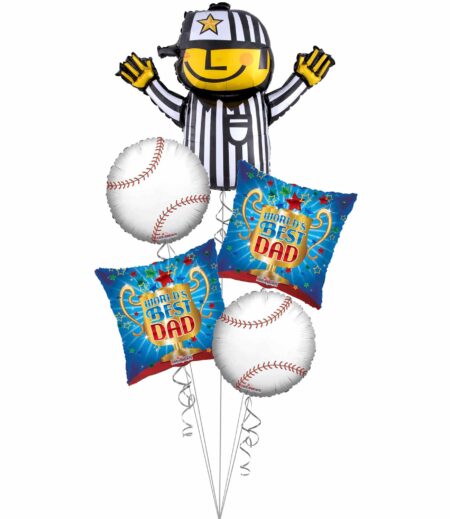 Worlds Best Dad, Umpire Father Balloon Bouquet 5 Pack – Viva Party