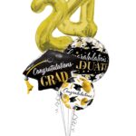 Congrats GRAD!, Congratulations GRAD! Balloon Bouquet with Gold Numbers – Viva Party