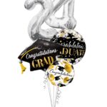 Congrats GRAD!, Congratulations GRAD! Balloon Bouquet with Silver Numbers – Viva Party