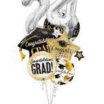 Congratulations Graduate!, Congrats GRAD!, Congratulations GRAD! Balloon Bouquet with Silver Numbers – Viva Party