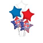 4th of July Happy 4th of July USA Flag Balloon Bouquet – Viva Party
