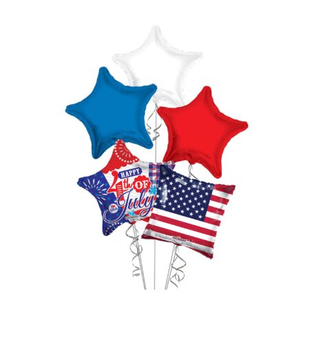 4th of July Happy 4th of July USA Flag Balloon Bouquet – Viva Party