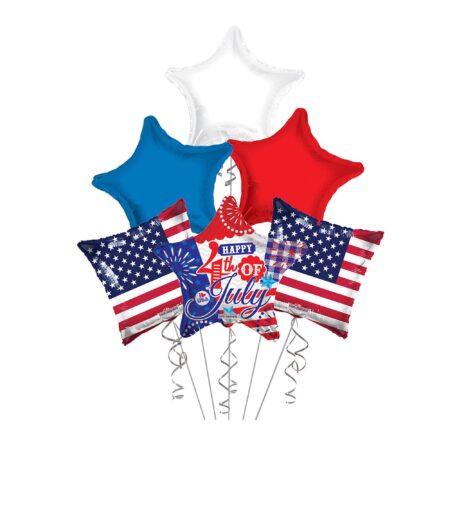4th of July Happy 4th of July USA Flag Balloon Bouquet – Viva Party