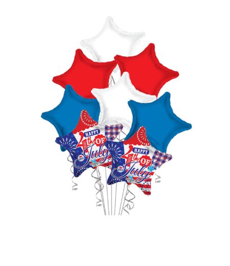4th of July Happy 4th of July USA Flag Balloon Bouquet – Viva Party