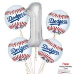 Los Angelese Dodgers Happy Birthday Balloon Bouquet (5 Balloons) – Viva Party