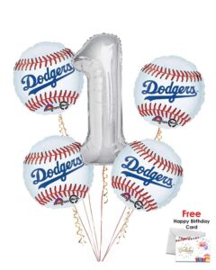 Los Angelese Dodgers Happy Birthday Balloon Bouquet (5 Balloons) – Viva Party