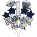 Dallas Cowboys Happy Birthday Balloon Bouquet (13 Balloons) – Viva Party