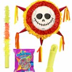 Halloween Drum Pinata Extra Large 24 Inch, Rope, Stick, Mask and Candy Bag Package. – Viva Party
