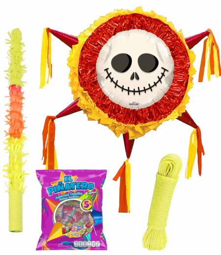 Halloween Drum Pinata Extra Large 24 Inch, Rope, Stick, Mask and Candy Bag Package. – Viva Party