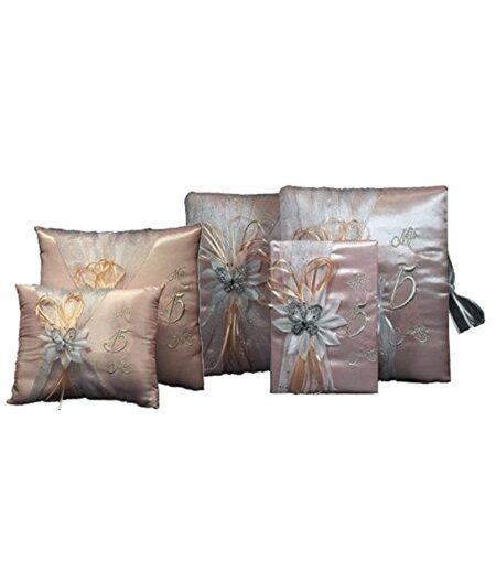 5 Pc Blush and Silver Quinceanera Pillow Set - Elegant Mis 15 Anos Celebration Essentials – Viva Party