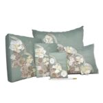 5 pc Olivegreen and Silver White Rose Quinceanera Pillow Set - Elegant Mis 15 Anos Celebration Essentials – Viva Party
