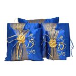 5 Pc Royal Blue and Gold Quinceanera Pillow Set - Elegant Mis 15 Anos Celebration Essentials – Viva Party