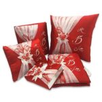 5 pc Red and Silver Quinceanera Pillow Set - Elegant Mis 15 Anos Celebration Essentials – Viva Party