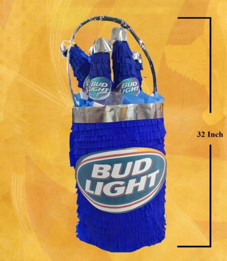 32 Inch Tall  Bud Light Beer Bottle Jumbo Party Pinata, Theme Pinata, Custom Pinata, Birthday Party, Pinata Gift, Whack Pinata, Fun Pinata