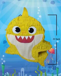 32 Inch Tall  Baby Shark Jumbo Party Pinata, Theme Pinata, Custom Pinata, Birthday Party, Pinata Gift, Whack Pinata, Fun Pinata