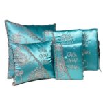 5 Pc Teal Green and Silver Quinceanera Pillow Set - Elegant Mis 15 Anos Celebration Essentials – Viva Party