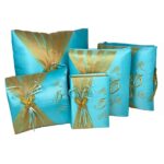 5 Pc Teal and Gold Quinceanera Pillow Set - Elegant Mis 15 Anos Celebration Essentials – Viva Party