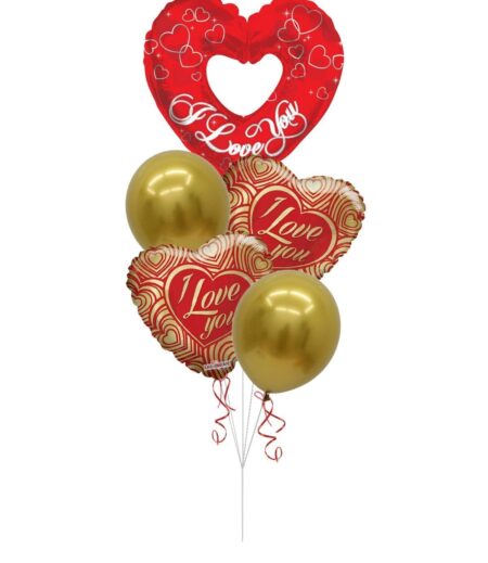 I Love You Valentines Day Balloon Bouquet - Viva Party (5 Balloons) – Viva Party