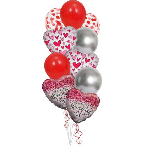 You Are My Everything Valentine Balloon Bouquet - Viva Party (10 Balloons) – Viva Party