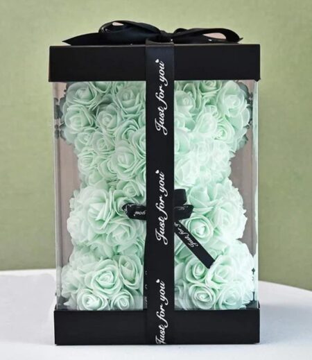 Hand Made Rose Bear Flower Teddy Bear - Light Green – Viva Party