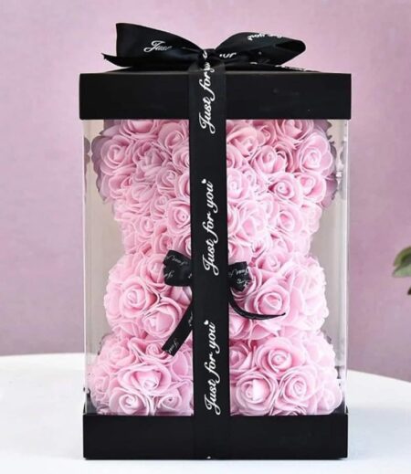 Hand Made Rose Bear Flower Teddy Bear - Light Pink – Viva Party