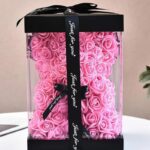 Hand Made Rose Bear Flower Teddy Bear - Pink – Viva Party